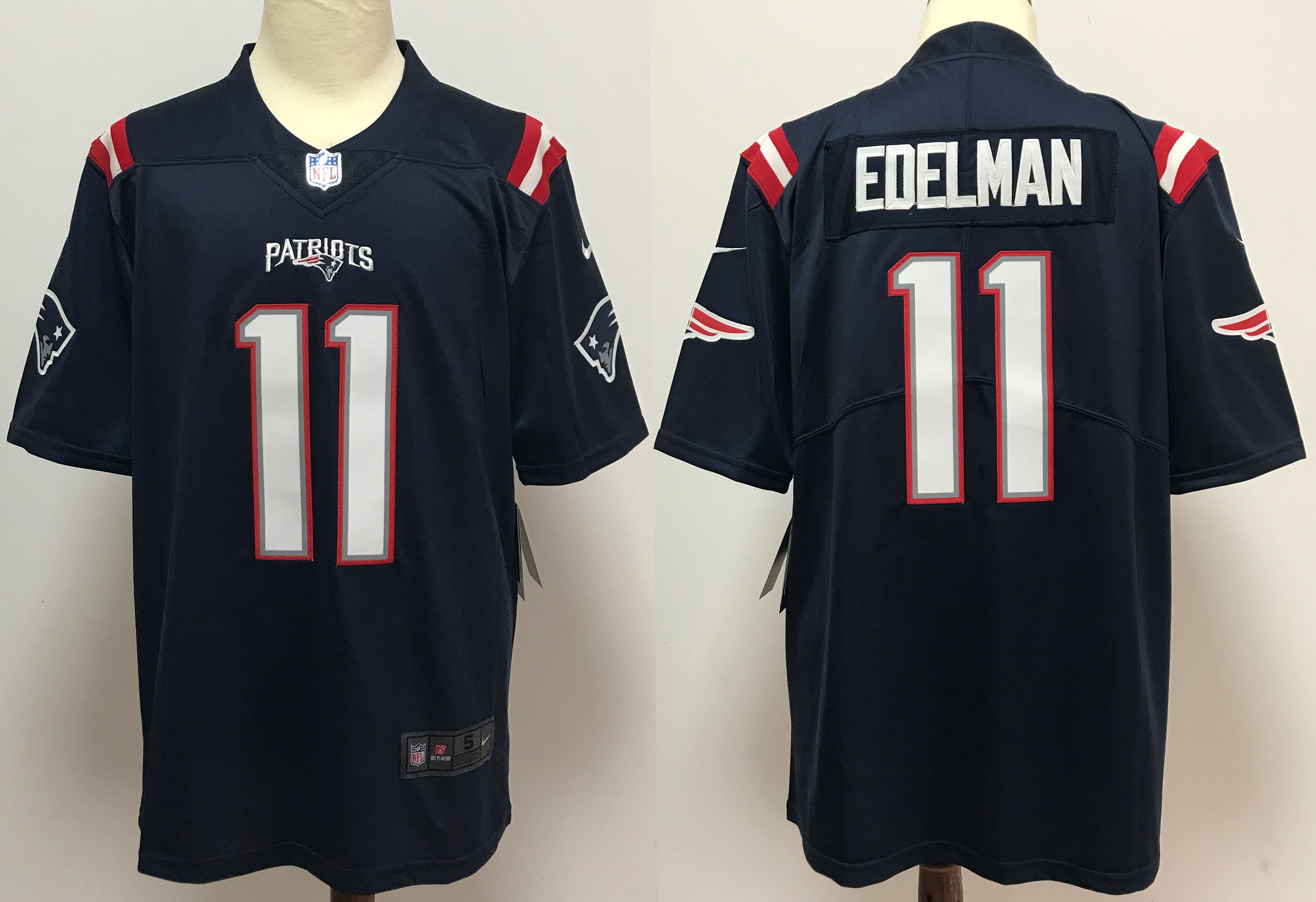 Men New England Patriots #11 Edelman Blue Nike Vapor Untouchable Stitched Limited NFL Jerseys->new england patriots->NFL Jersey